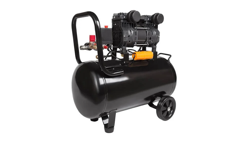 A photo of a portable air compressor.