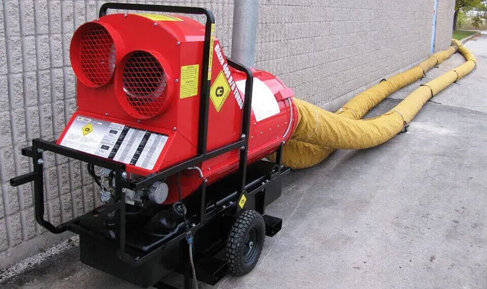 A photo of an indirect fired heater.